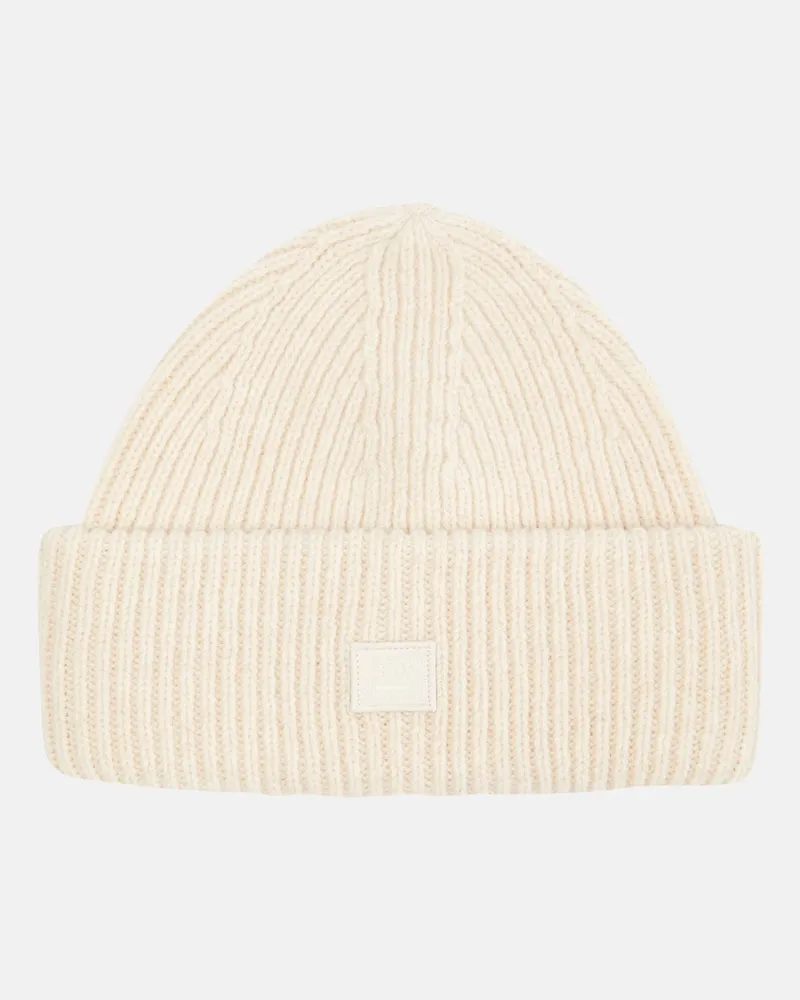 Acne Studios Berretto Pana in maglia a coste Beige