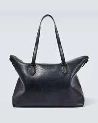 Berluti Shopper Late Hour in pelle Scritto Blu