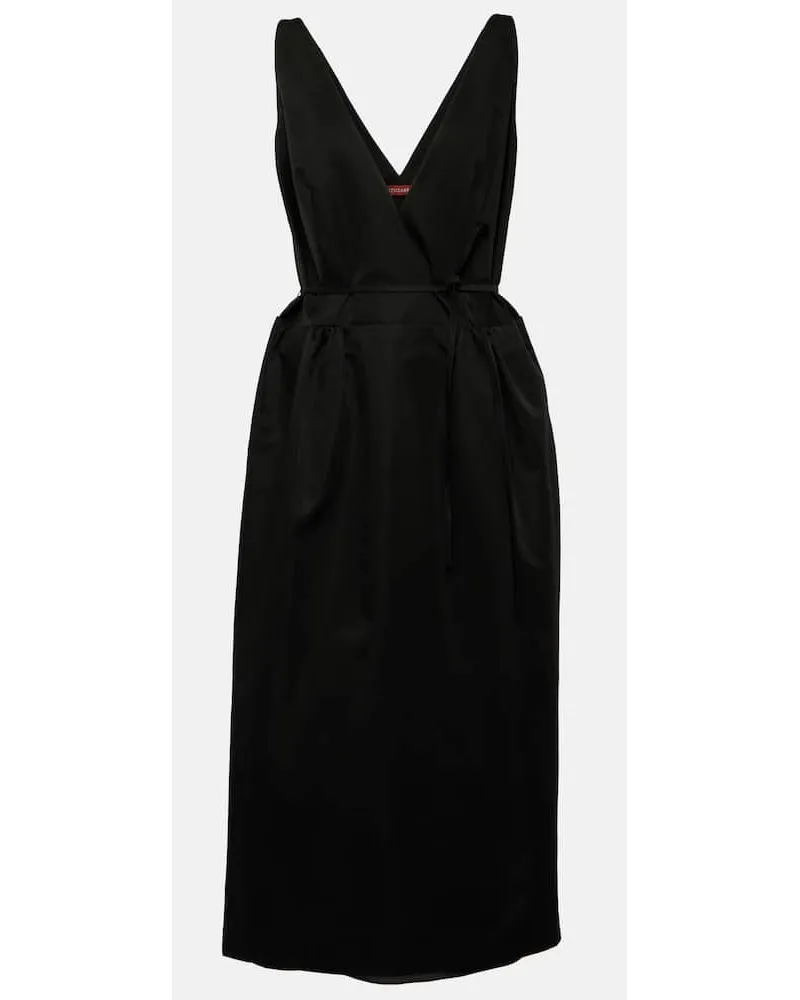 Altuzarra Abito midi Anouk in misto cotone Nero