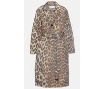 Cappotto con stampa leopardata