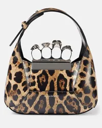 Alexander McQueen Borsa Jewelled Mini con stampa Multicolore