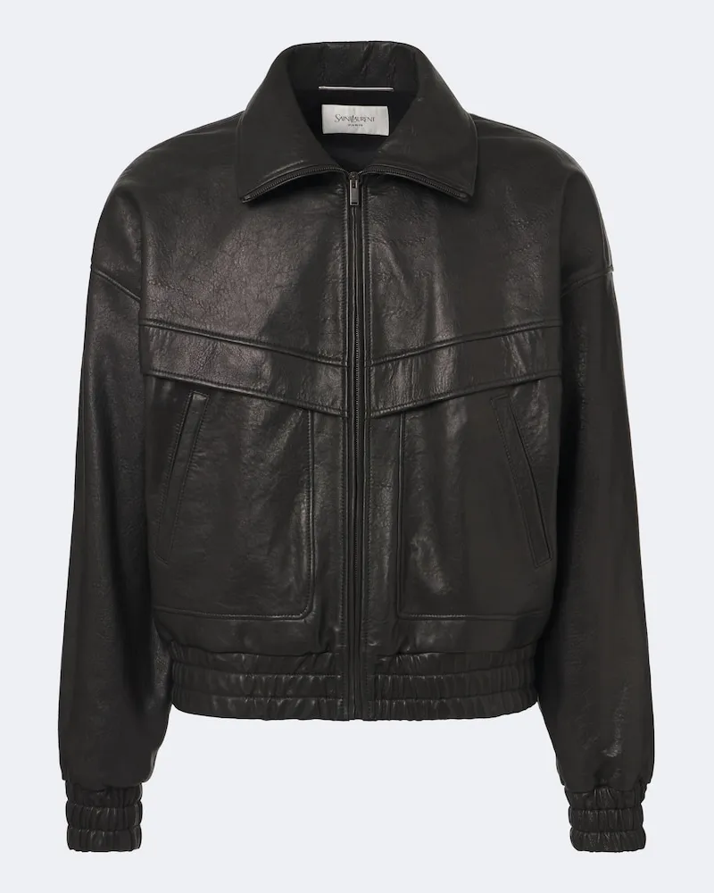 Saint Laurent Giacca in pelle Nero