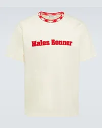 Wales Bonner T-shirt Original in cotone con logo Bianco