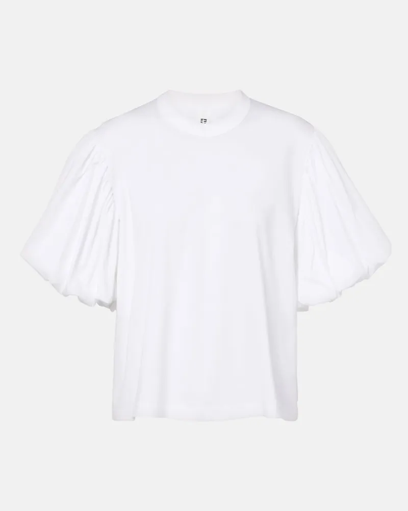 Noir Kei Ninomiya T-shirt in jersey di cotone Bianco