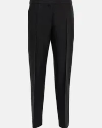 Dries van Noten Pantaloni in gabardine di misto cotone Nero