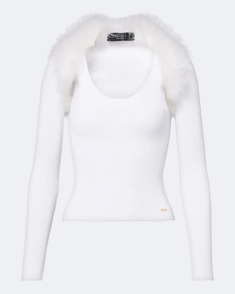 Gucci Bolero e top in jersey Bianco
