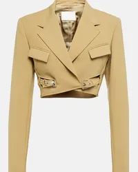 Dion Lee Blazer cropped Interlock con cintura Verde