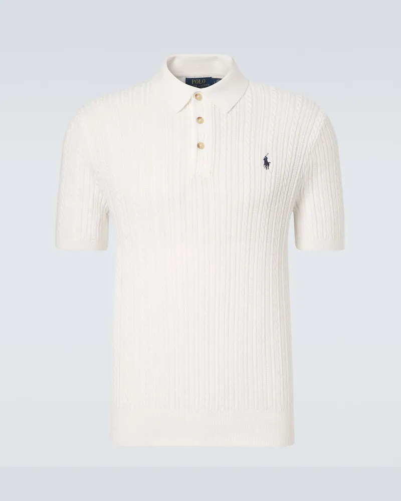 Ralph Lauren Polo in cotone a trecce Bianco