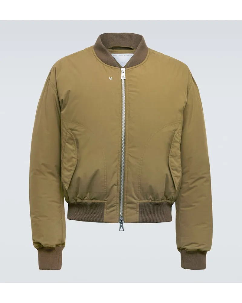 Bottega Veneta Piumino con zip Verde