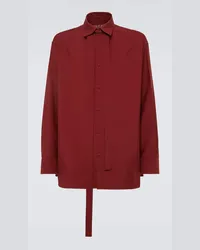 Gucci Camicia oversize in lana Rosso