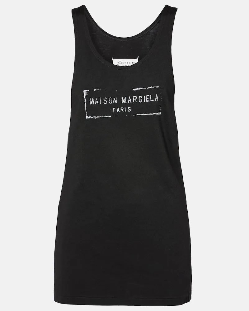 Maison Margiela Top con logo Nero