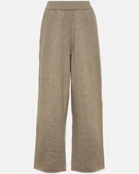 The Row Pantaloni a gamba larga Emily in cashmere Beige