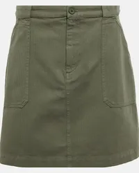 A.P.C. Minigonna Lea in twill di cotone Verde