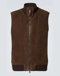 Canali Gilet in suede Marrone