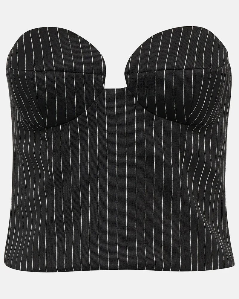 Magda Butrym Bustier gessato in lana Multicolore