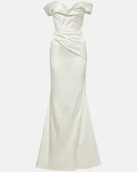 Vivienne Westwood Bridal - Abito lungo Nova Cora in crêpe di raso Bianco