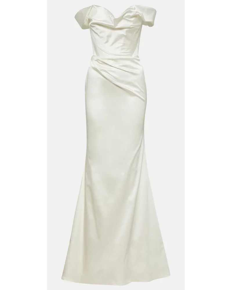 Vivienne Westwood Bridal - Abito lungo Nova Cora in raso Bianco
