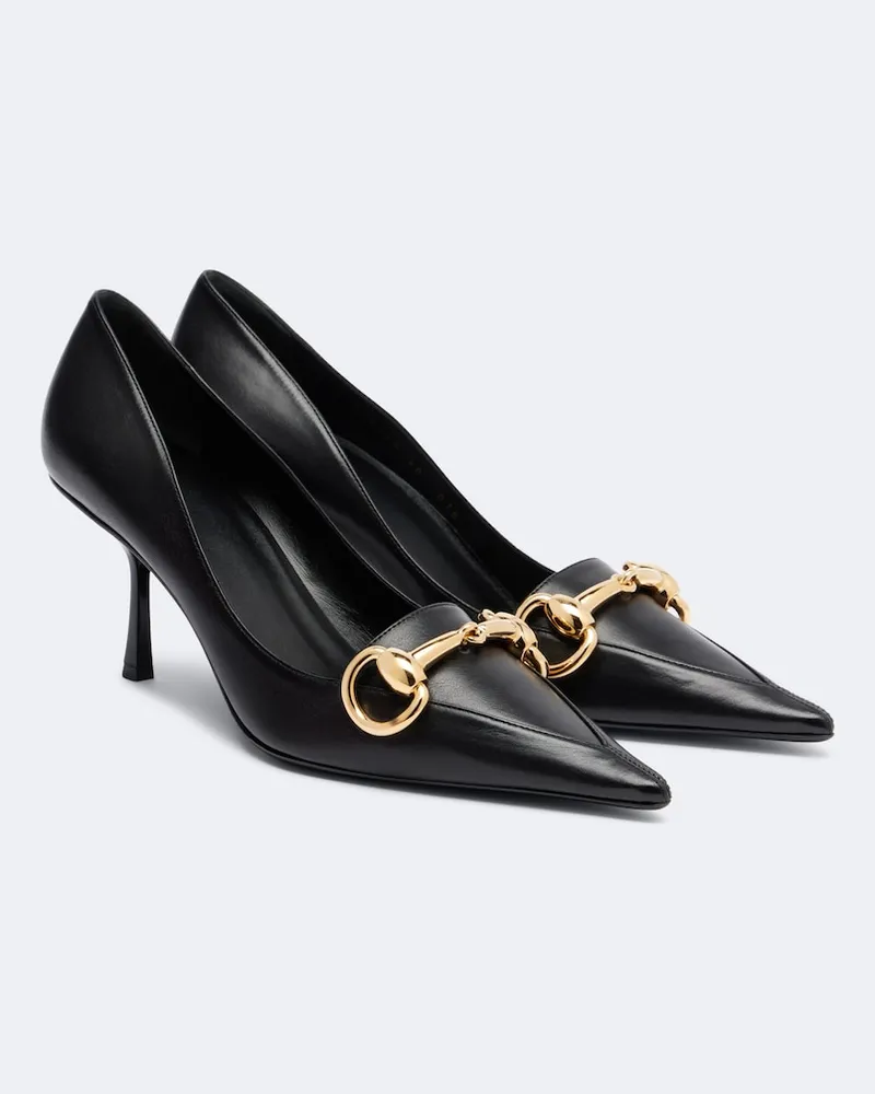 Gucci Pumps Boulevard Horsebit in pelle Nero