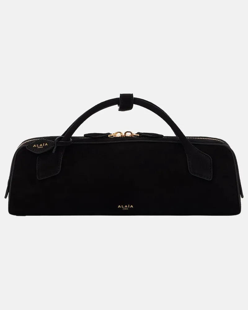 Alaïa AlaÃ¯a Clutch Le Teckel in sude Nero