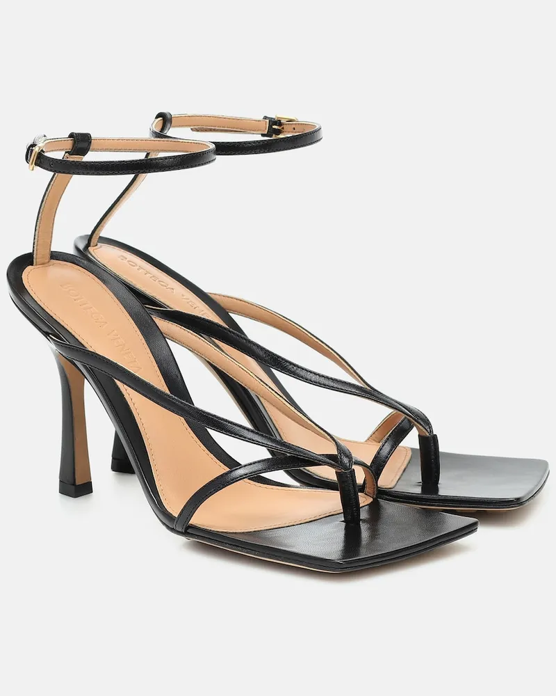 Bottega Veneta Sandali Stretch in pelle Nero
