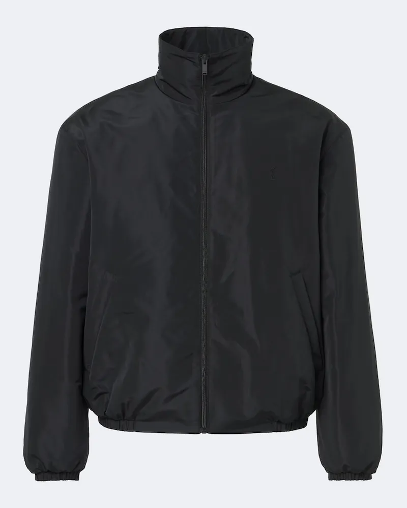 Saint Laurent Giacca in taffetà Nero