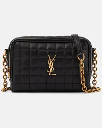 Saint Laurent Borsa a tracolla Cassandre Mini in pelle Nero