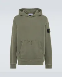 Stone Island Felpa Compass in jersey di cotone Verde