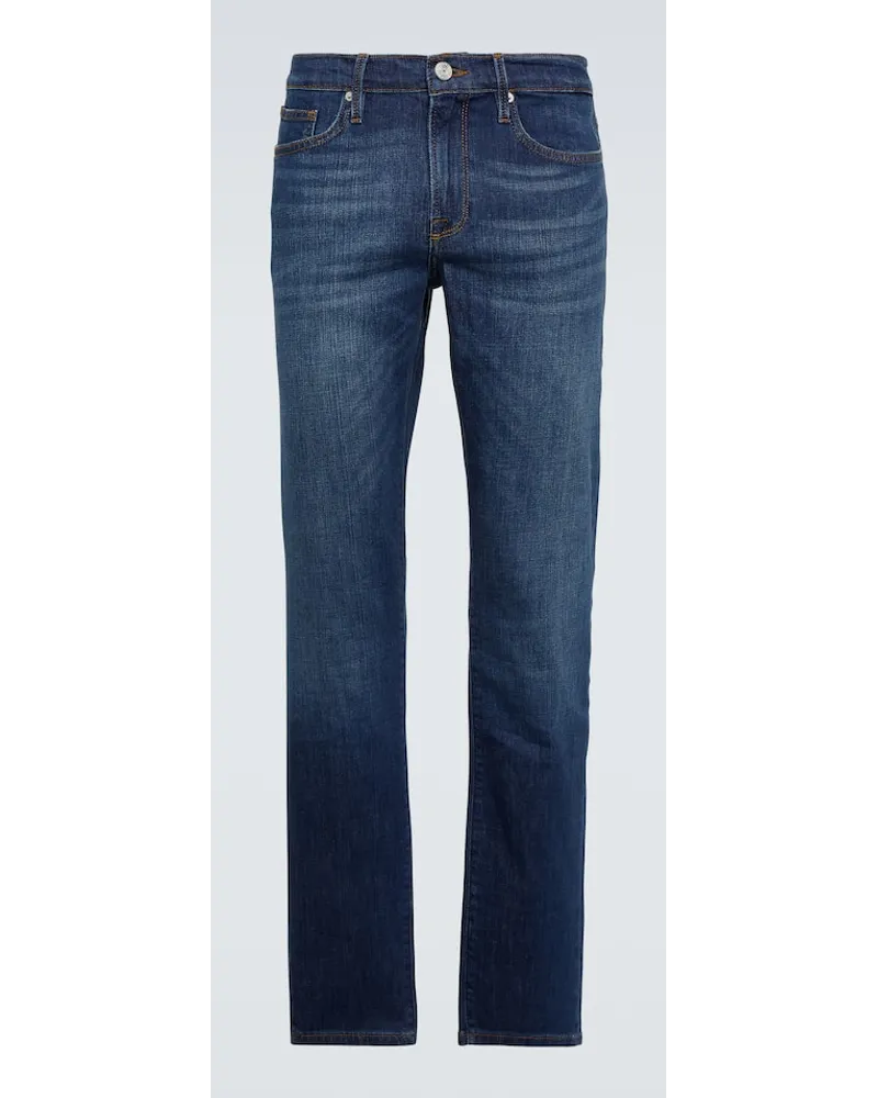 Frame Denim Jeans slim L"Homme a vita media Blu