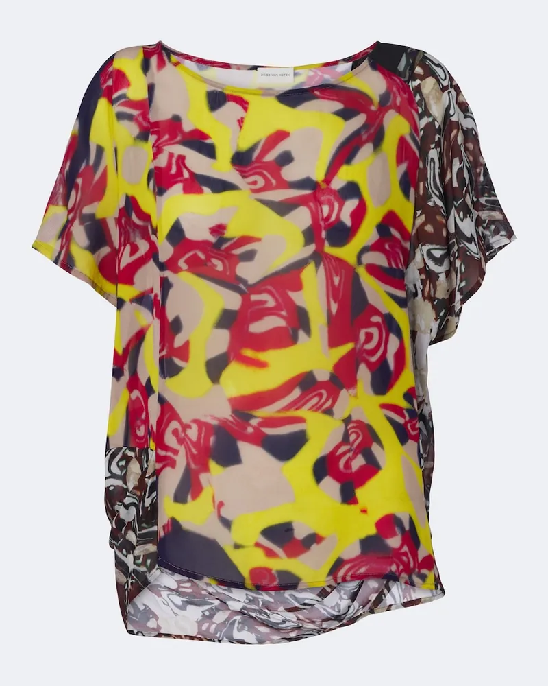 Dries van Noten Top con stampa Multicolore