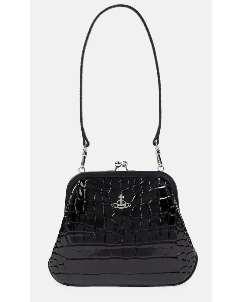 Vivienne Westwood Borsa in pelle stampata Nero