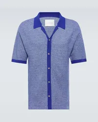 King & Tuckfield Camicia in lana Blu