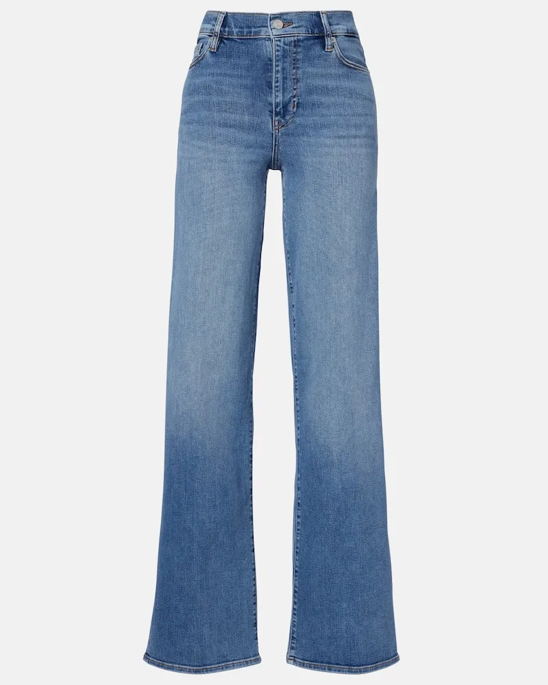 Frame Denim Jeans Le Slim Palazzo Long Blu