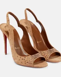 Christian Louboutin Sandali Nudes Degrachick in suede Marrone