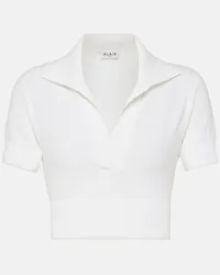 Alaïa Alaïa Polo cropped Bianco