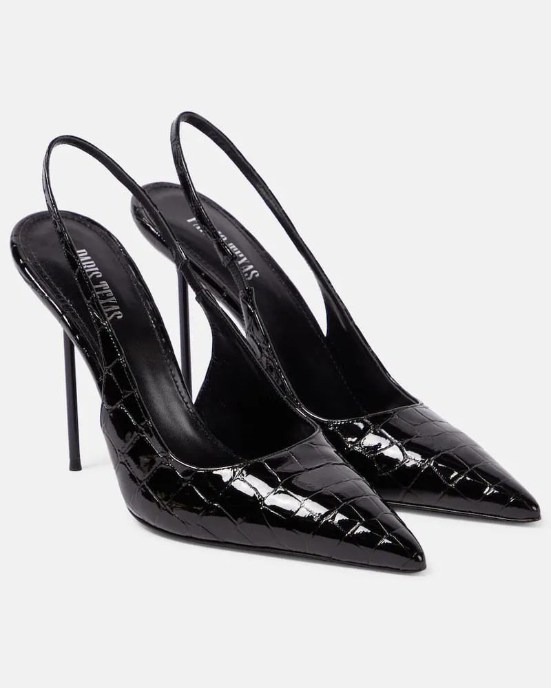 Paris Texas Pumps slingback Lidia 105 in vernice Nero