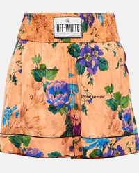 OFF-WHITE Shorts pigiama in jacquard con stampa Multicolore