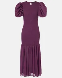 ROTATE Birger Christensen Abito midi in chiffon Viola