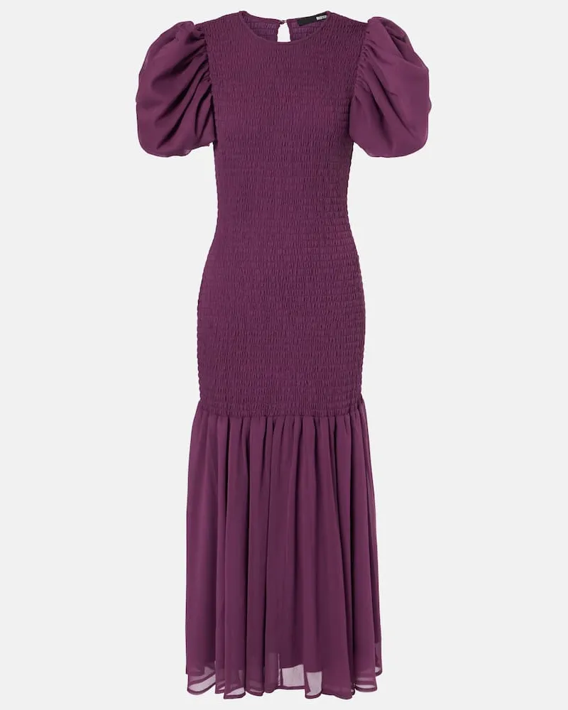 ROTATE Birger Christensen Abito midi in chiffon Viola