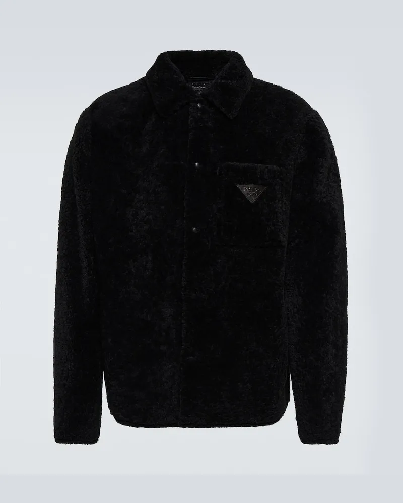 Prada Giacca in shearling Nero