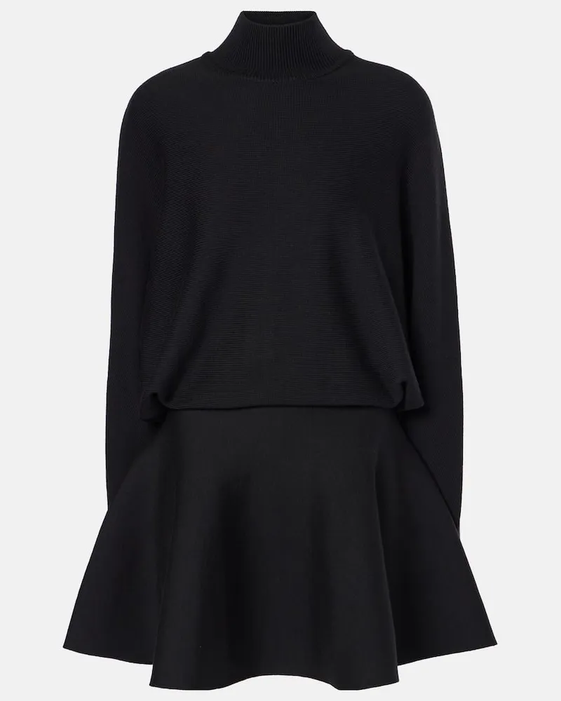 Alaïa AlaÃ¯a Abito corto in misto lana Nero