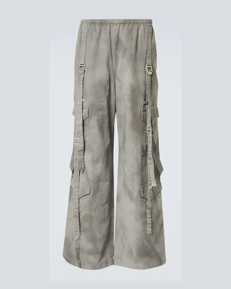 Acne Studios Pantaloni cargo a gamba larga in cotone Grigio