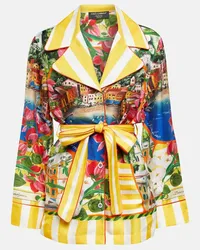 Dolce & Gabbana Camicia Portofino in seta con cintura Multicolore