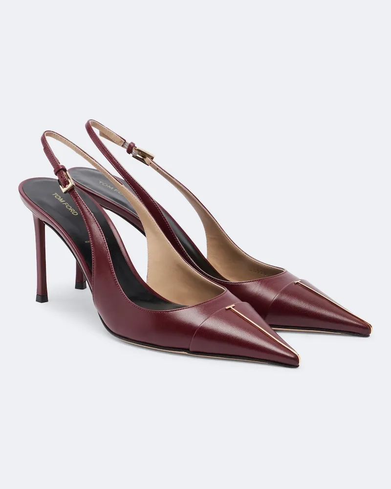 Tom Ford Pumps slingback in pelle Borgogna
