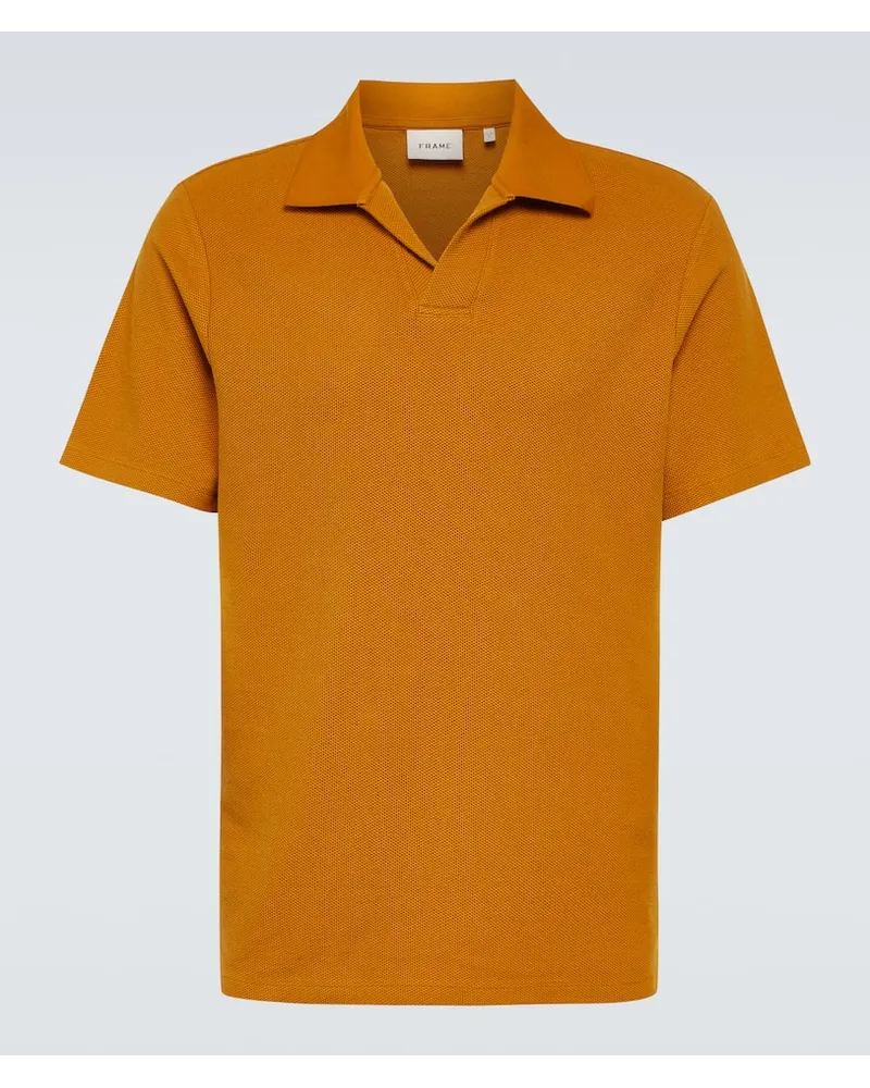 Frame Denim Polo in jacquard di cotone Marrone