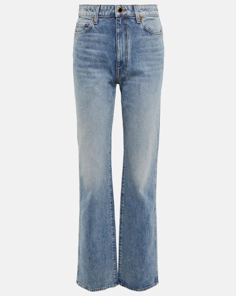 KHAITE Jeans regular Danielle a vita alta Blu