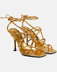 Valentino Garavani Sandali Rockstud Net in pelle Oro