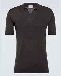 John Smedley Polo Noah in cotone Marrone