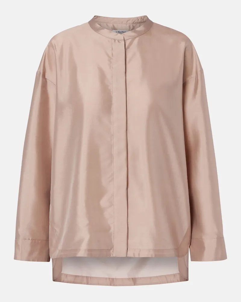 Max Mara Camicia Racconto in raso Rosa