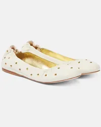 Chloé Chloé Ballerine Eia in pelle con borchie Bianco