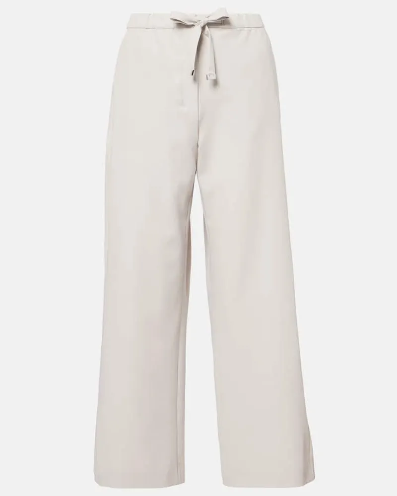 Max Mara Pantaloni Argenta in crÃªpe di lana vergine Bianco